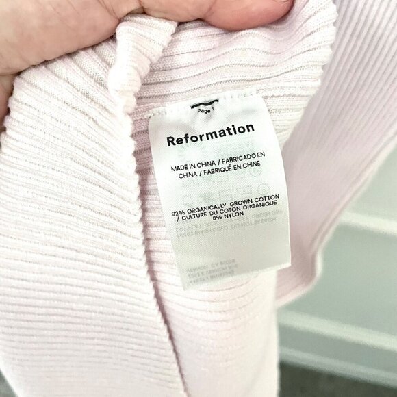 Reformation Heron Tank Cotton Sweater Dress Foxglove Pink Size M - Picture 4 of 6